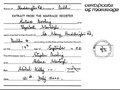 Nanny and Grandad Doolin's Marriage Certificate