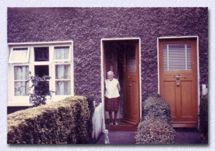 Nanny Doolin outside house